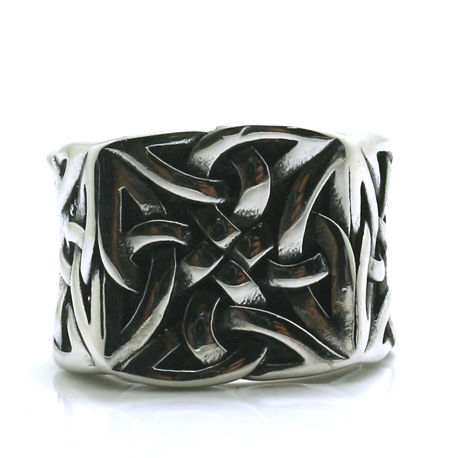 

Mens Boys 316L Stainless Steel Cool Punk Gothic Viking Silver Ring