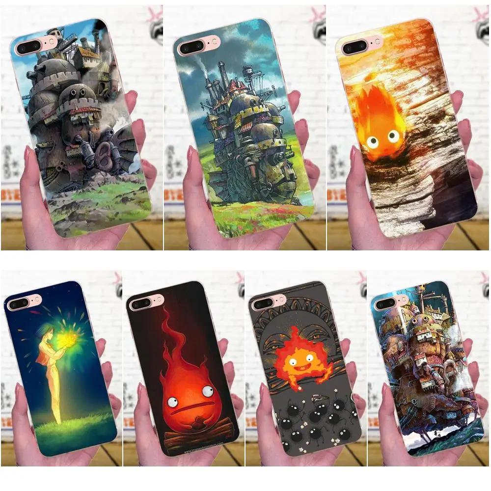 Чехол из мягкого ТПУ Studio Ghibli Howl с подвижным замком для Galaxy J1 J2 J3 J330 J4 J5 J6 J7 J730 J8 2015 2016