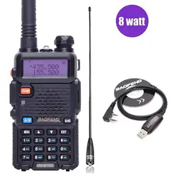 BaoFeng UV-5R 8 Вт Мощный Вт двухканальные рации км 10 км long range двухстороннее CB портативный радио ham pofung uv5r для Охота Рыбалка