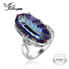 JewelryPalace 8ct Impresionante Rainbow Fuego Mystic Topaz Anillo Para Dama Regalo de Cumpleaños. 925 Plata Esterlina Sólida Tamaño 6 7 8 9