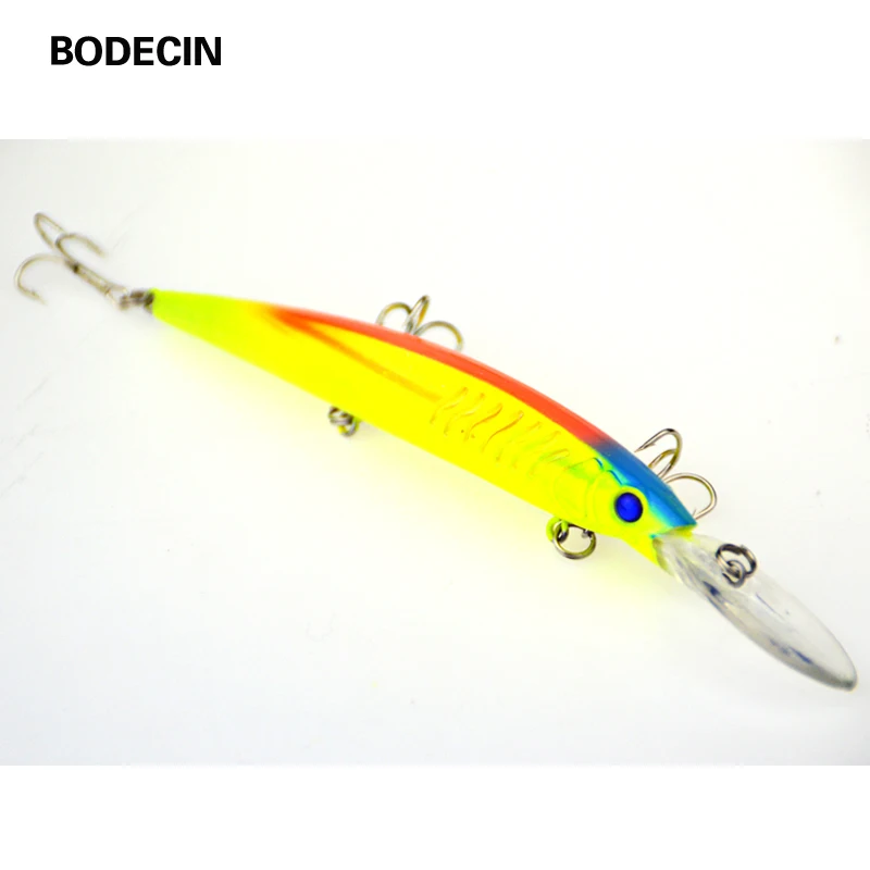 1PS Minnow Fishing Lures Deep Isca Artificial Wobbler Crankbait For Fish Lure Hard Fake Bait Pesca Tackle Hooks Sea 14.5cm 12.7g