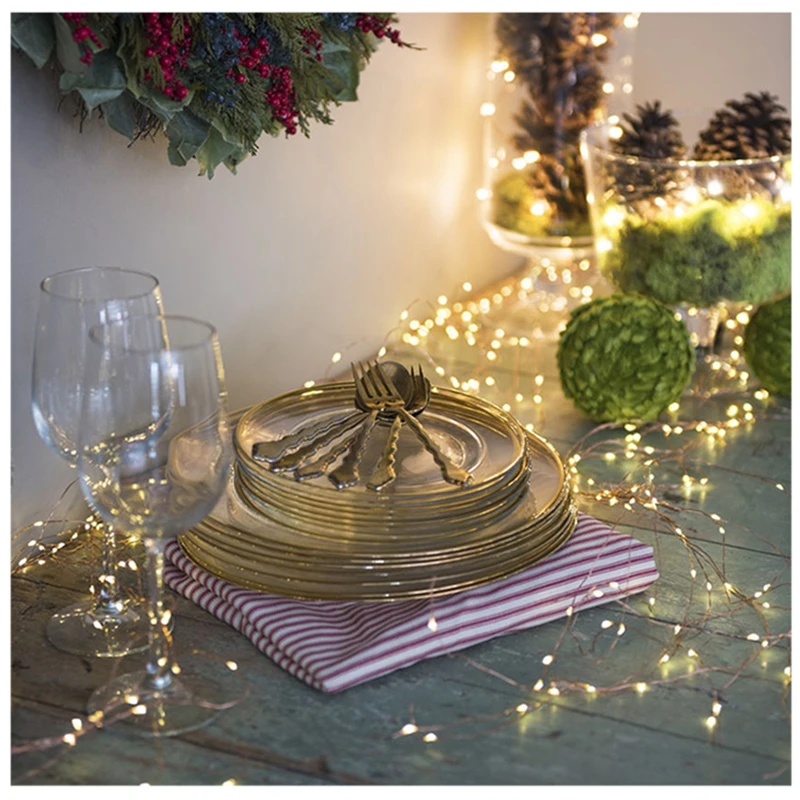 Luces Led Decoracion Luces de hadas 100 LED 5 ramas 2 metros caña de luz de Navidad con batería sincronización de Navidad (blanco cálido) Luces Led Decoracion Luces de hadas 100 LED 5 ramas 2 metros caña de luz de Navidad con batería sincronización de Navidad (blanco cálido)