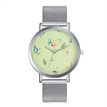 

FUNIQUE Avocado Wristwatch Women Ultra Thin Steel Mesh Belt Quartz Clock Men Business Bracelet Watch Couple Watch Reloj Mujer