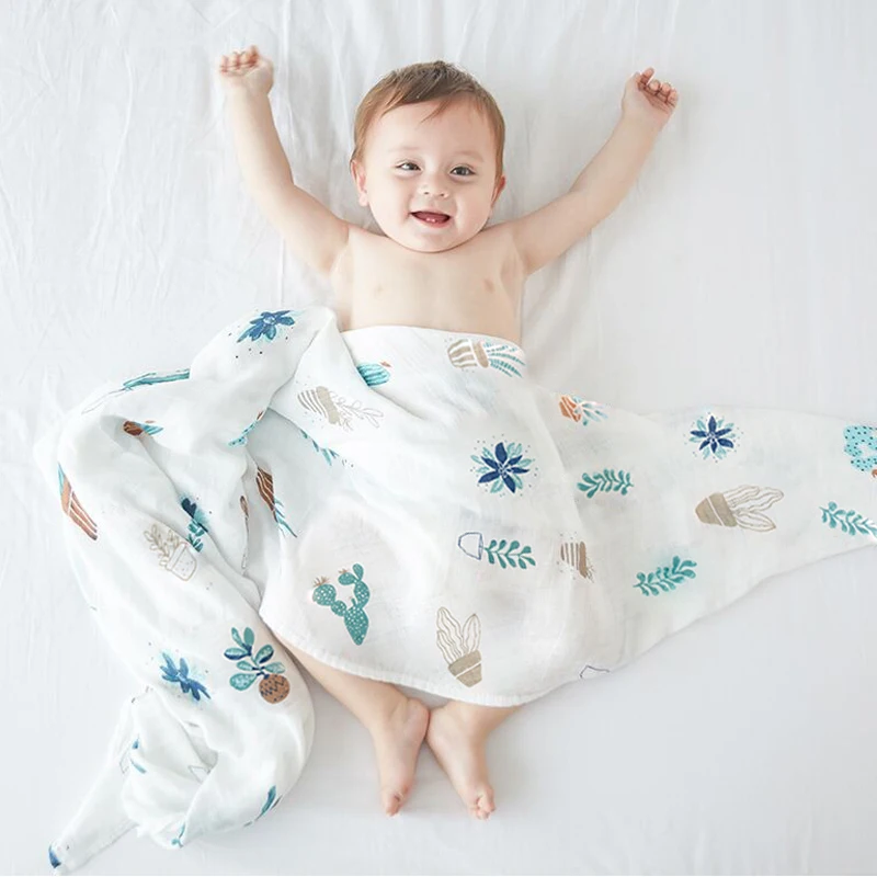 Муслин, хлопок, детские пеленки, мягкие одеяла для новорожденных, для ванны, марля, для младенцев, накидка для сна, чехол для коляски, игровой коврик, детская простыня