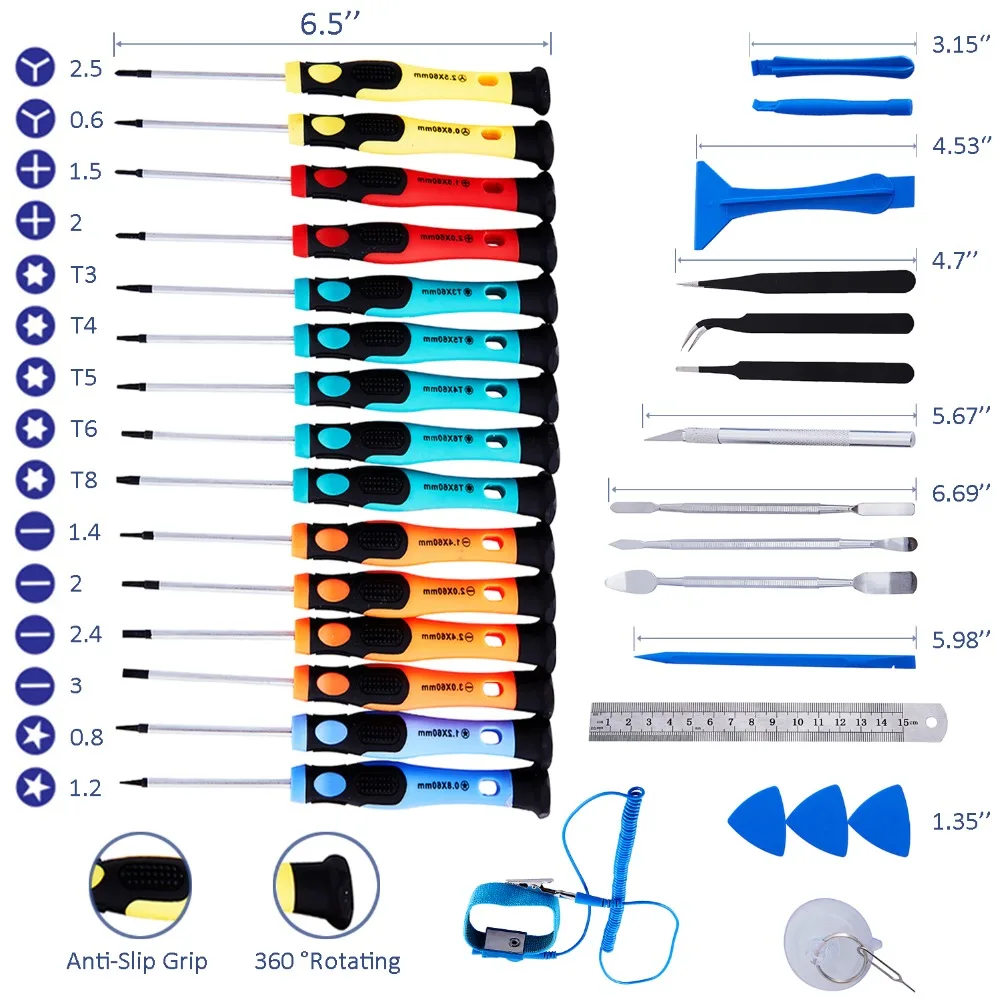 QUK Screwdriver Set 33 In 1 Torx Precision Repair Tools Kit Pry Opening Disassembly for phones Laptop Tablet Watch Hand Tools2