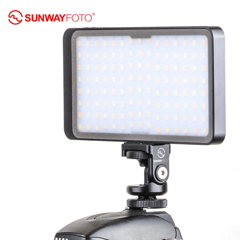 SUNWAYFOTO FL-120 светодиодный видео свет фото освещение на олимпу Pentax DV камера горячий башмак затемнения светодиодный для DSLR YouTube фотостудии