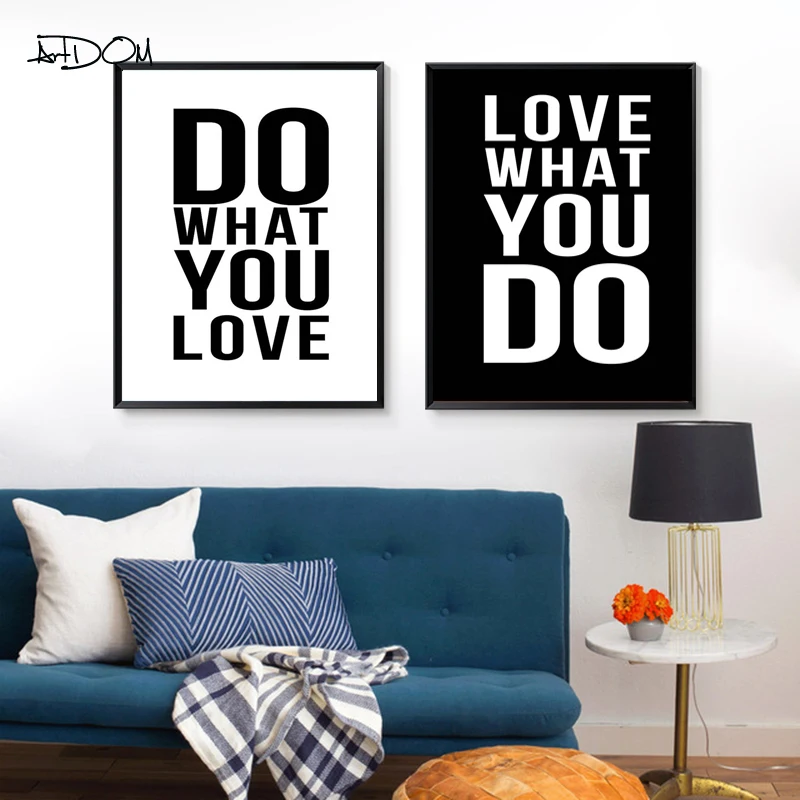 Artdom No Framed Quote Canvas Painting Poster, Wall Pictures For Living