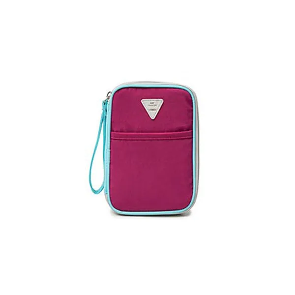Женская и мужская сумка для паспорта, водонепроницаемая сумка для документов, чехол для хранения кредитных карт, многофункциональная семейная сумка для путешествий, товары для аксессуаров - Цвет: Purple