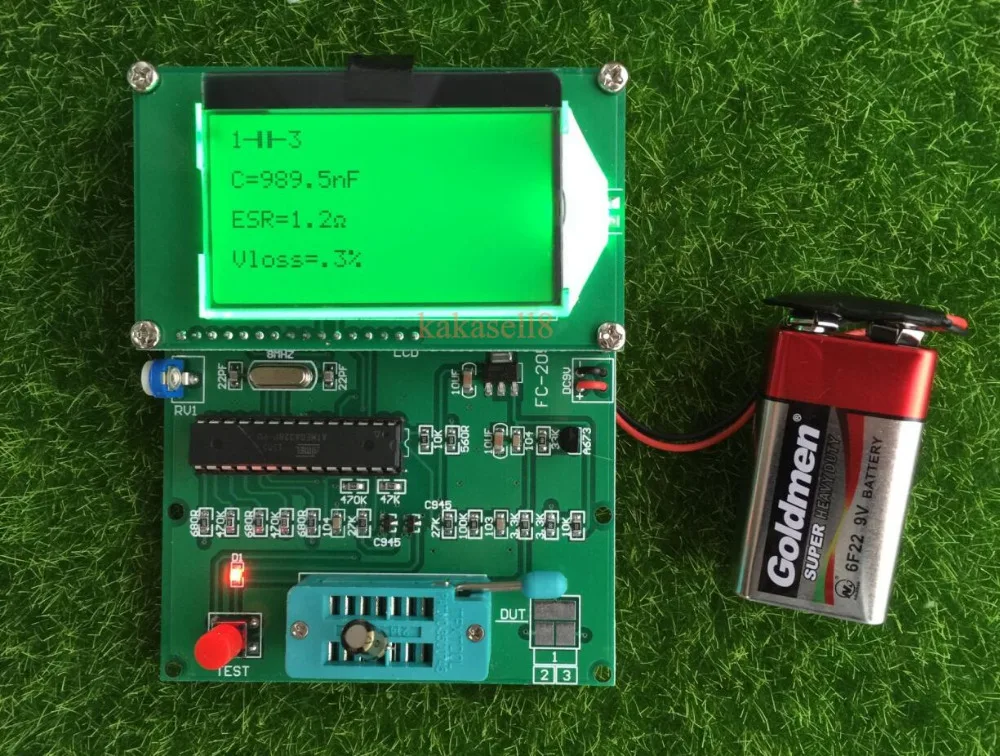 ЖК-дисплей 12864 Mega328 Транзистор тестер Диод Триод Емкость LCR ESR метр частота LCR диод метр квадратный сигнал