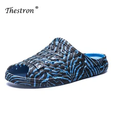 Мужские летние сандалии Eva Сандалии с дырочками мужские быстросохнущие Тапочки для ванной дешевые мужские пляжные тапочки легкие ленивые полутапочки мужские