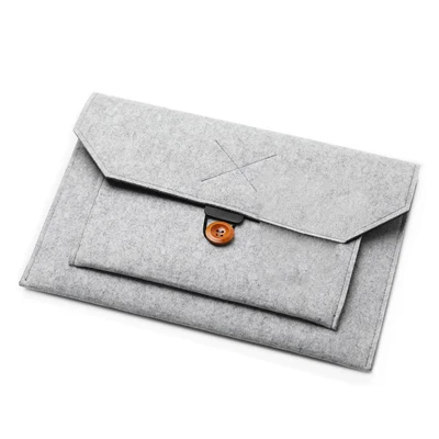 gray Горячая Мода войлочный рукав сумка для ноутбука 15,6 чехол для Macbook Pro 13 retina 11 12 15 Touch Bar для Xiaomi Mi Air 13,3 чехол - Цвет: gray