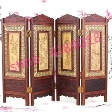 Натуральное кислотное дерево инкрустировано самшит, мини-экран, резьба ремесла, антикварная мебель