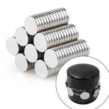 

LEEPEE ATV SUV Motocycle Engine Oil Saver For Iron Body Car Engine Oil Filter Strong Adsorption 2 Pieces Magnet Fuel Economizer