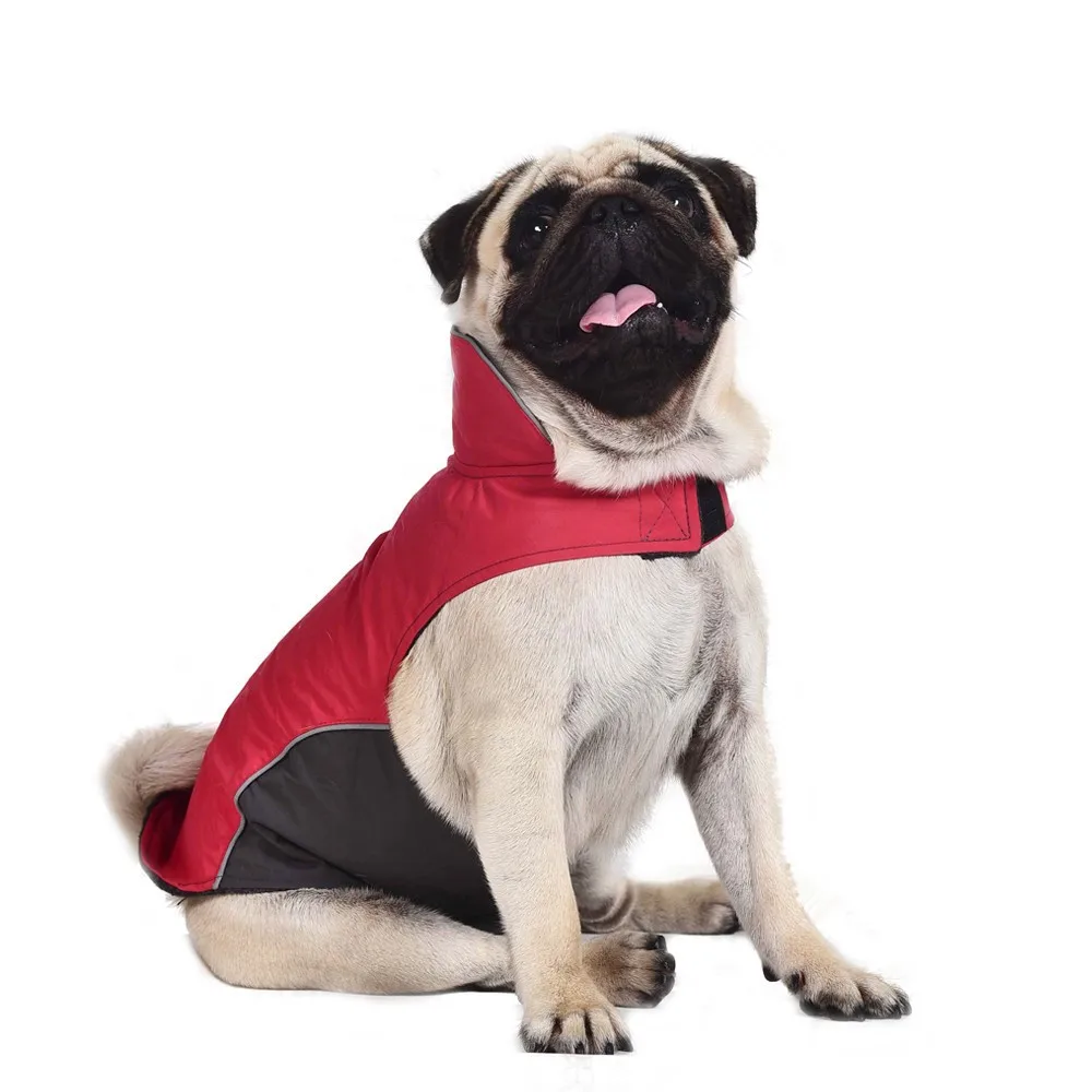 Аляска куртка пальто зимняя одежда для собак одежда из полиэстера с флисовой подкладкой спортивная водонепроницаемая одежда для маленьких Больших Собак Мопс