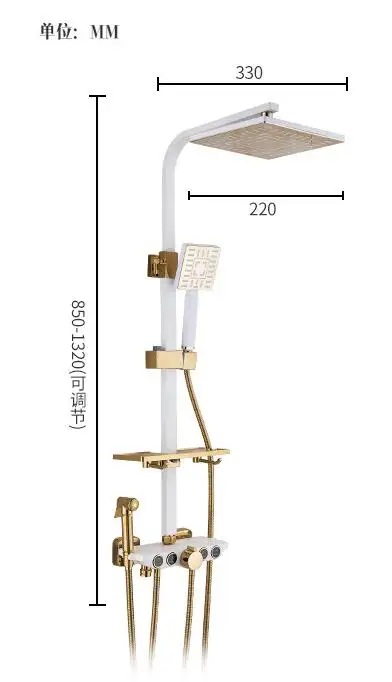 Смесители для ванной настенный белый и золотой душ система кран Ванная комната Ванна Душ Смесители набор Torneiras