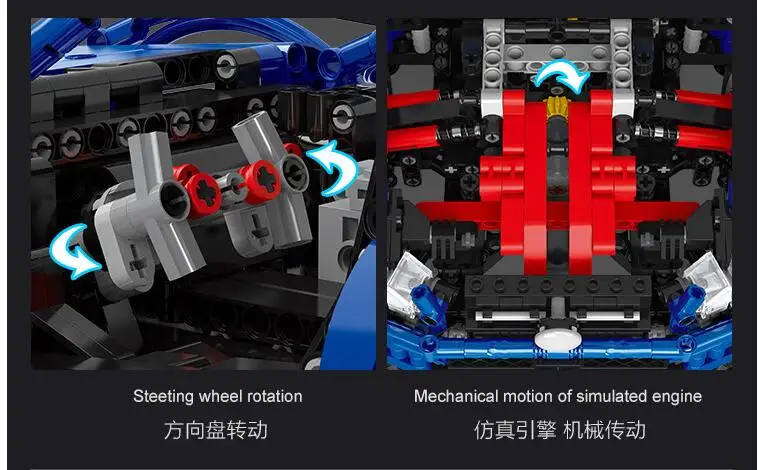 DHL Technic серии совместимы с MOC-6687 синий комплект гоночных автомобилей строительные блоки кирпичи приложение управление детские игрушки подарки