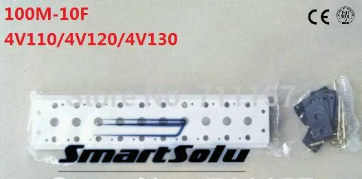 100M-10F Airtac коллектор электромагнитного клапана с винтами и резиновой 10 базовая станция доска 4v110-06 4A110