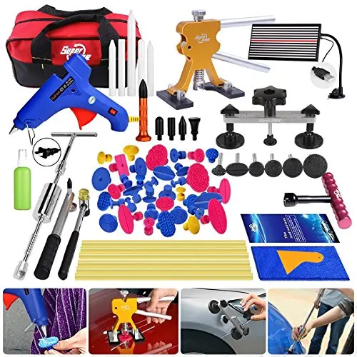 

PDR Kit Kits New Dent Bridge Auto Tool Version Puller Car Repair 58pcs Removal Hnad Tool Set
