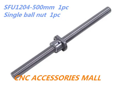 

1pc 12mm Ball screw SFU1204 length 500mm plus 1pc Single Ballnut for cnc parts