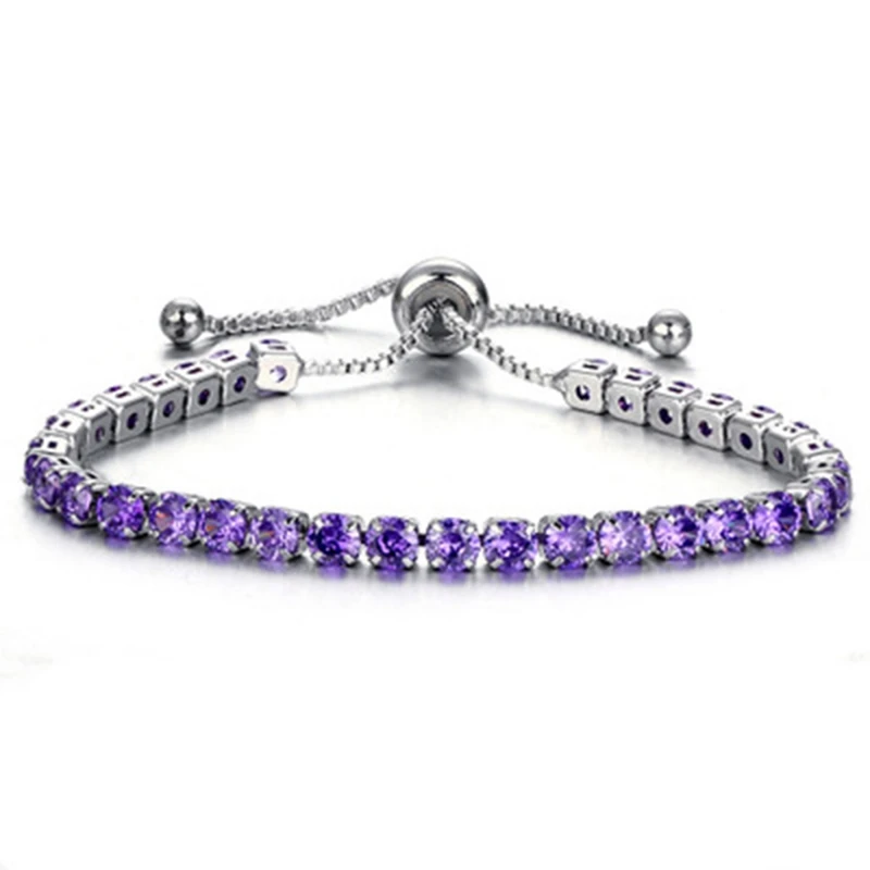 

1Pcs Statement Single Row Full Rhinestone Bracelet For Women Crystal Bracelets Charms Bangles Jewelry Accessories Gift