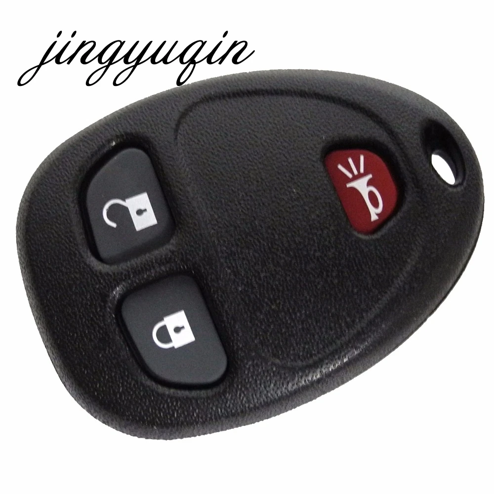 JINGYUQIN 20PCS/LOT 3 BUTTONS CAR KEY SHELL FOB ENTRY KEYLESS CASE FOR BUICK FOR GMC CHEVROLET ENCLAVE 2009-2014 REMOTE COVER