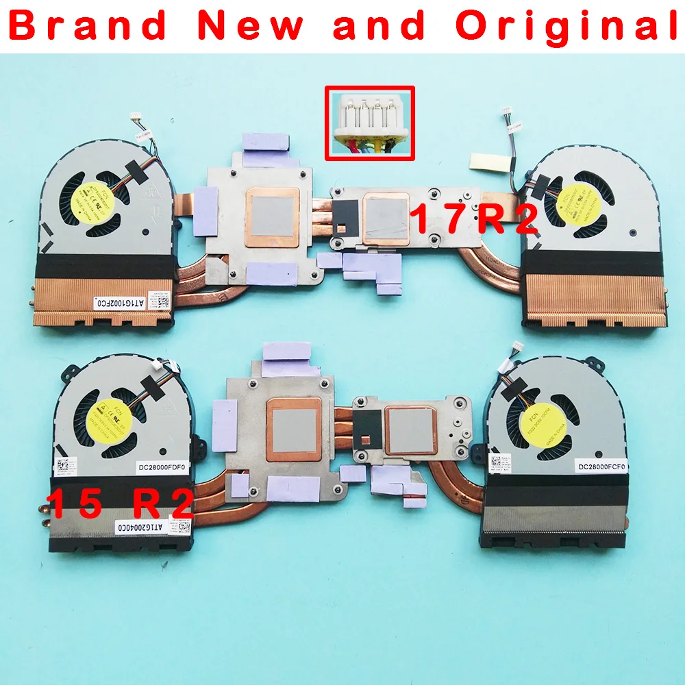 

New original Heatsink Fan FOR DELL Alienware 15 17 R1 R2 R3 CPU GPU FAN COOLER 09634N 9634N 0KXWM8 KXWM8