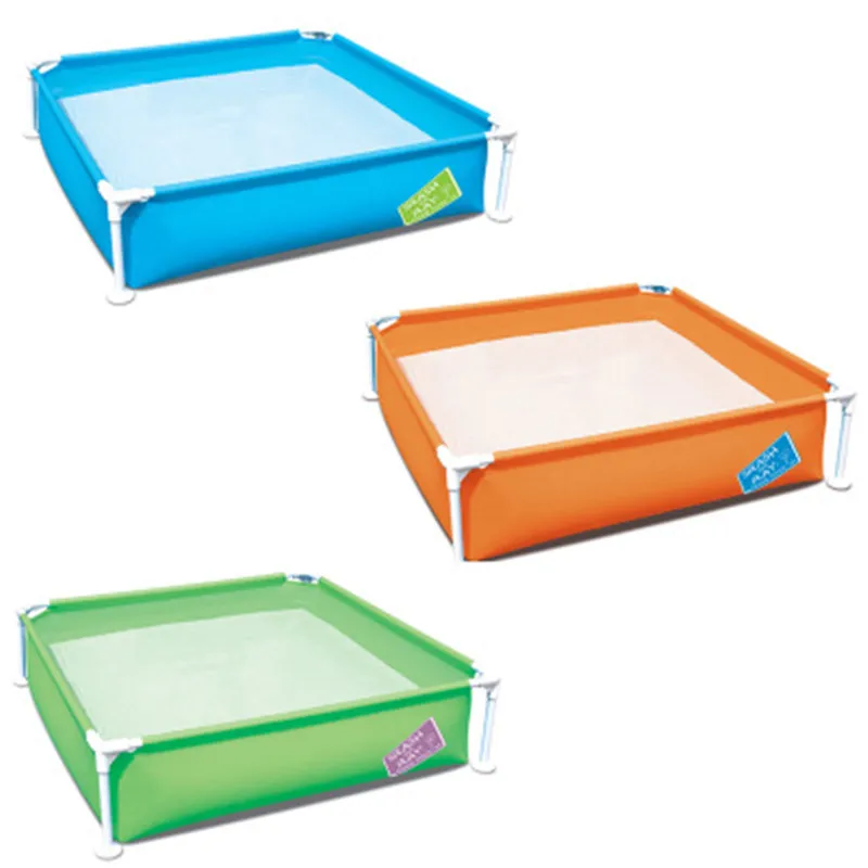 

Summer Children Swimming Pool WATER PARK Small-scale Rectangle Thicken PVC Bracket Pool Creative Move Paddling Pool G973