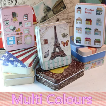 

Mini Storage Boxes for Card Candy,Small Tea Tin Kawaii Box Case,Humidor Box Metal,Makeup Organizer for Money Coin Keys Earring
