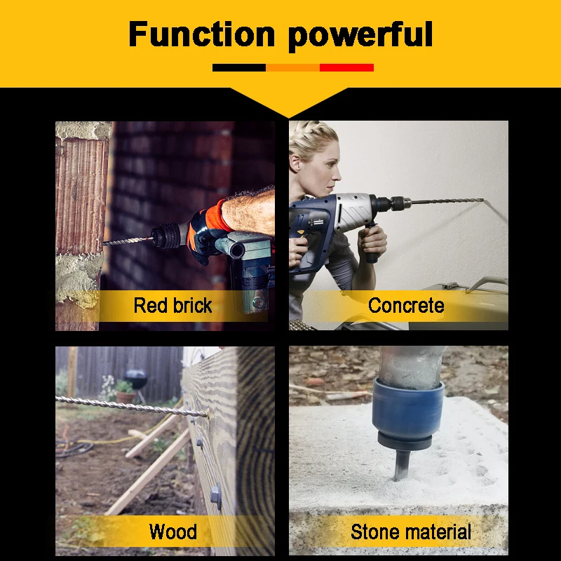 6 шт., на возраст 6-16 мм электрический молоток бетон сверлит 4 слота квадратное сверло Ударная дрель с алмазным напылением для 2-флейта Твердосплавный Наконечник Сверло по бетону