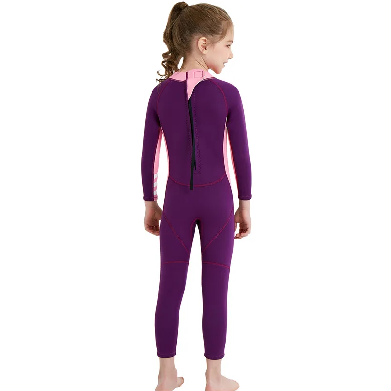 DIVE&SAIL 2.5MM Children One Piece Long Sleeves Diving Wetsuits Neoprene Diving Suits Boys Girls UV Protection Swimsuit Swimwear (5)