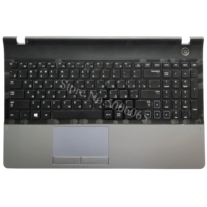 Для samsung NP300E5A NP305E5C NP300e5x NP305E5A 300E5A 300E5C 300E5Z RU русская Клавиатура ноутбука с светильник синий Palmrest чехол