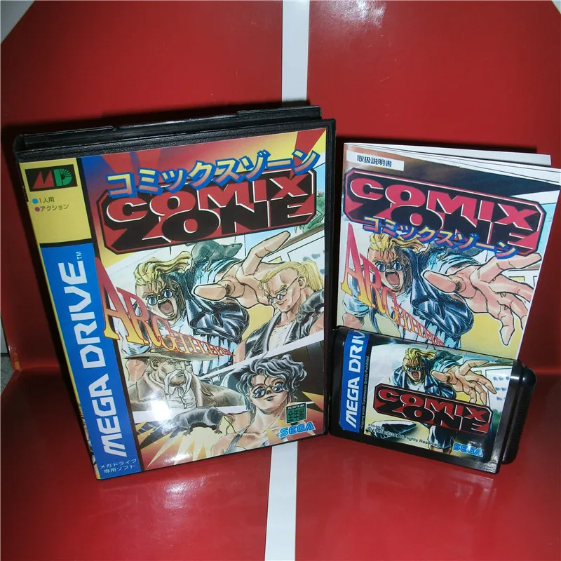 Comix Zone Япония крышка NTSC-J с коробкой и руководством для MD MegaDrive Genesis Видео игровой консоли 16 бит MD карты