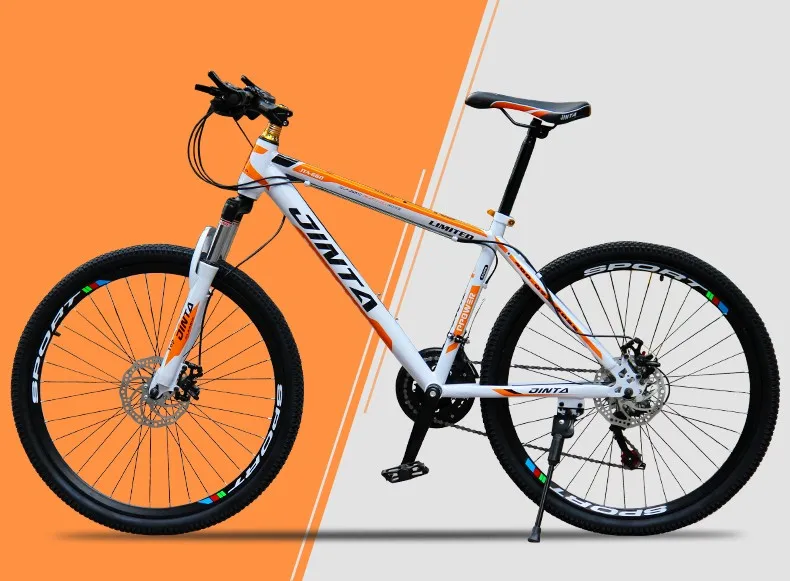 Cheap Mountain Bike High Carbon Steel 21-Speed 26-Inch heel straight handlebar Double Disc Brake bike 1