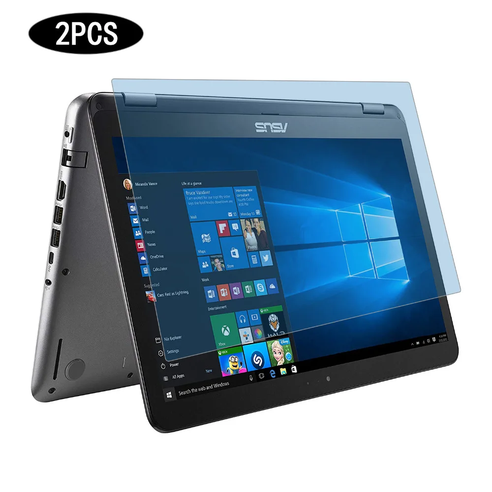 YOUPECK Universal LCD Guard film Anti Blue Light Laptop Screen Protector for Asus VivoBook Flip R518UA 15.6inch Notebook, 2PCS
