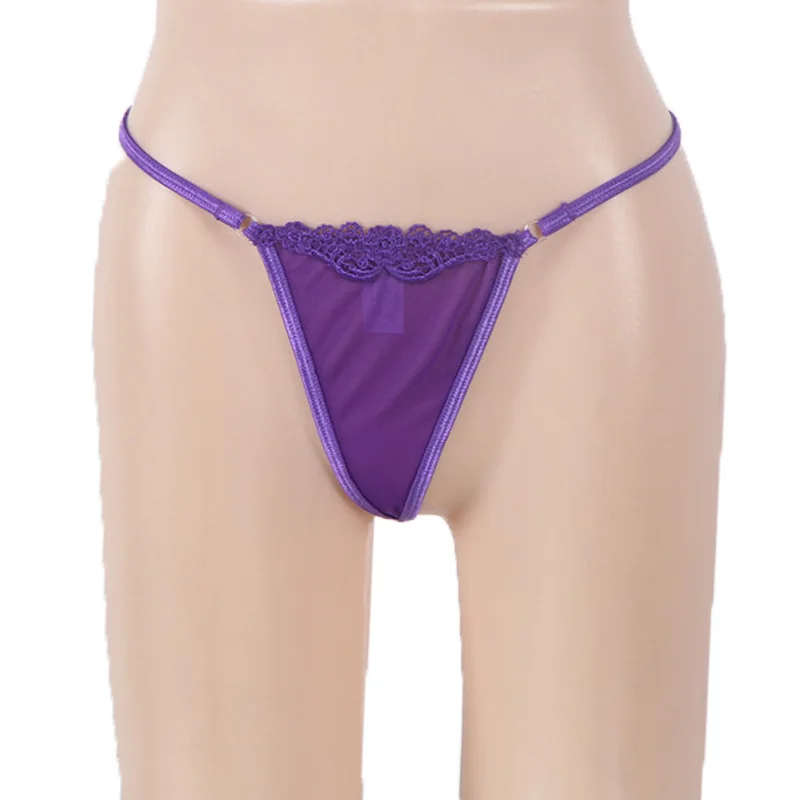 Comeondear, сексуальные трусики, микро стринги, для ночного секса, для женщин, стринги, сексуальные, для женщин, горячего размера плюс, прозрачные трусики, стринги, PJ5083 - Цвет: purple panty
