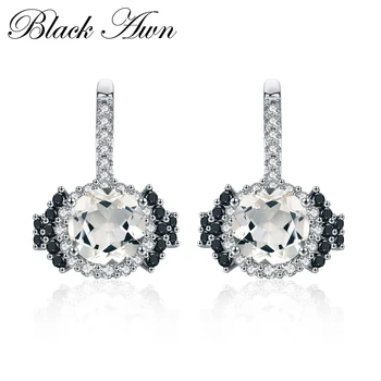 

4.2g 925 Sterling Silver Fine Jewelry Trendy Engagement Earrings for Women Wedding Stud Earring T021