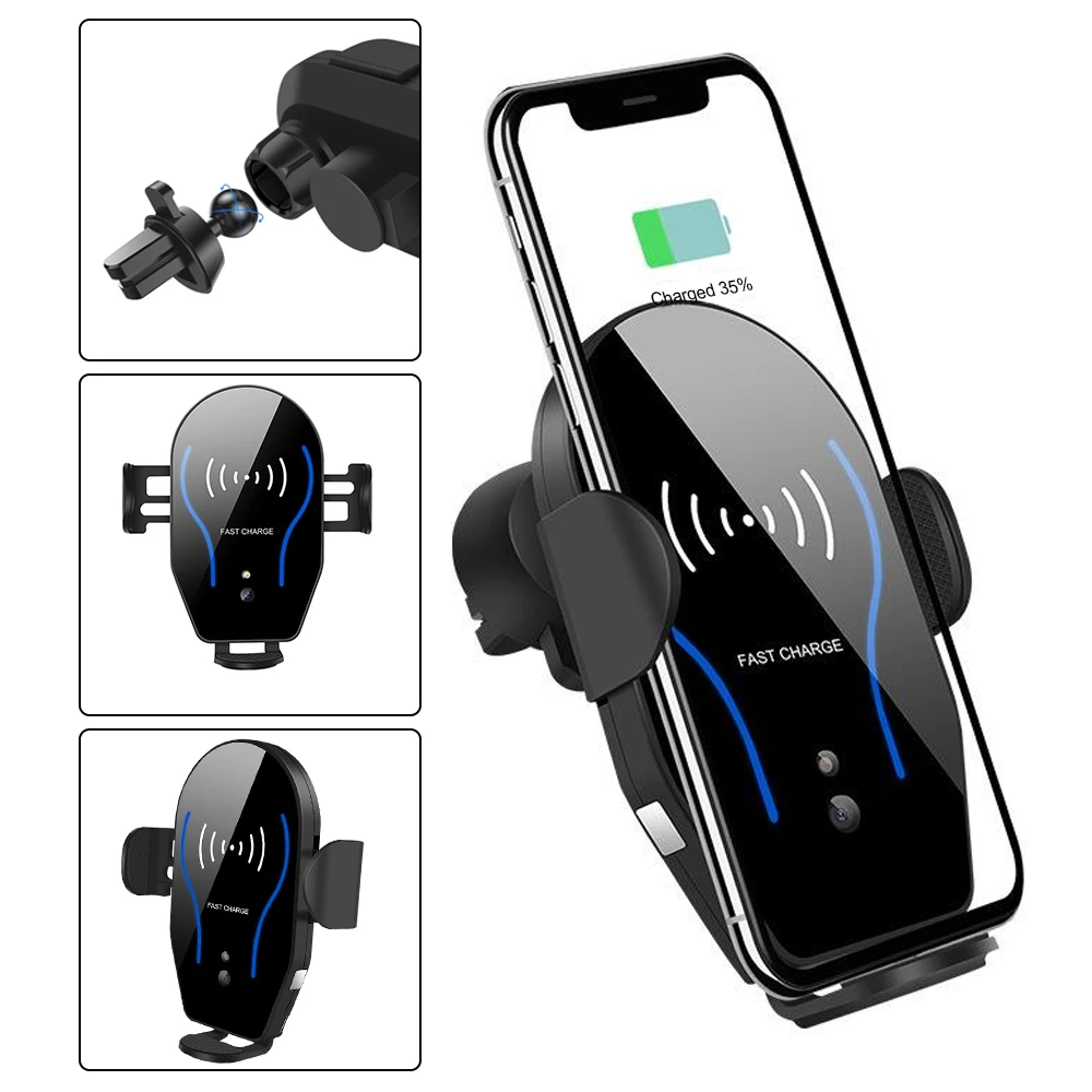 Беспроводное Автомобильное зарядное устройство Ascromy Qi для iPhone X XS Max Samsung S10 с