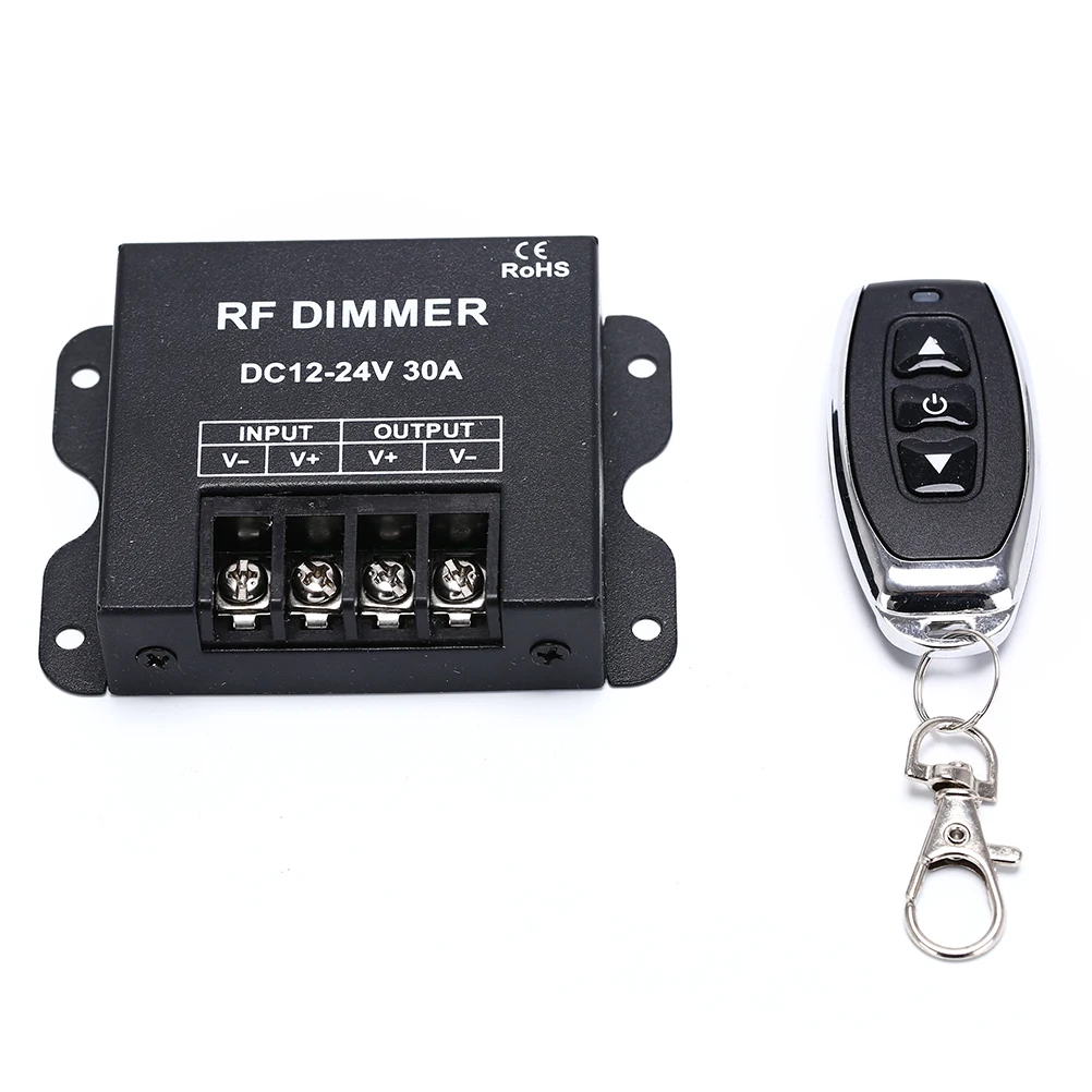 New RF LED Dimmer Wireless Brightness 3 Keys Remote Controller DC 12V 24V 30A 360W 720W For 5050 3528 S p Lights Accessories