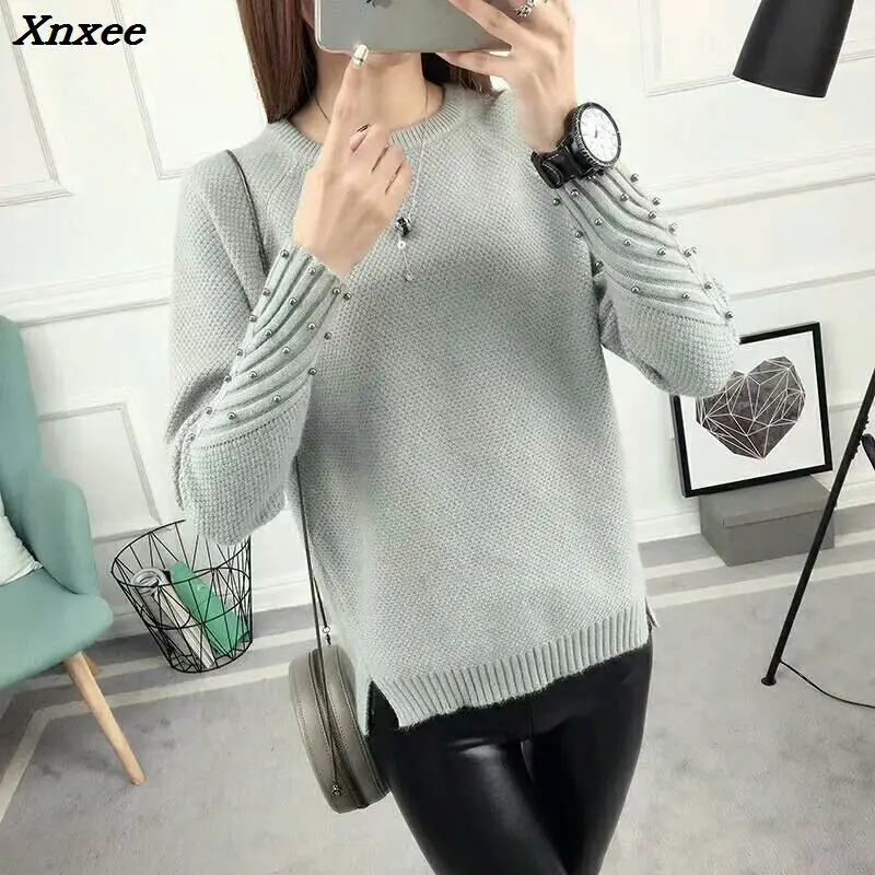2018 Winter Women's Blouses Pullover Long Sleeve O-Neck Slim Women Knitted Sweater For Women Long Tops Xnxee 2018 Winter Women's Blouses Pullover Long Sleeve O-Neck Slim Women Knitted Sweater For Women Long Tops Xnxee