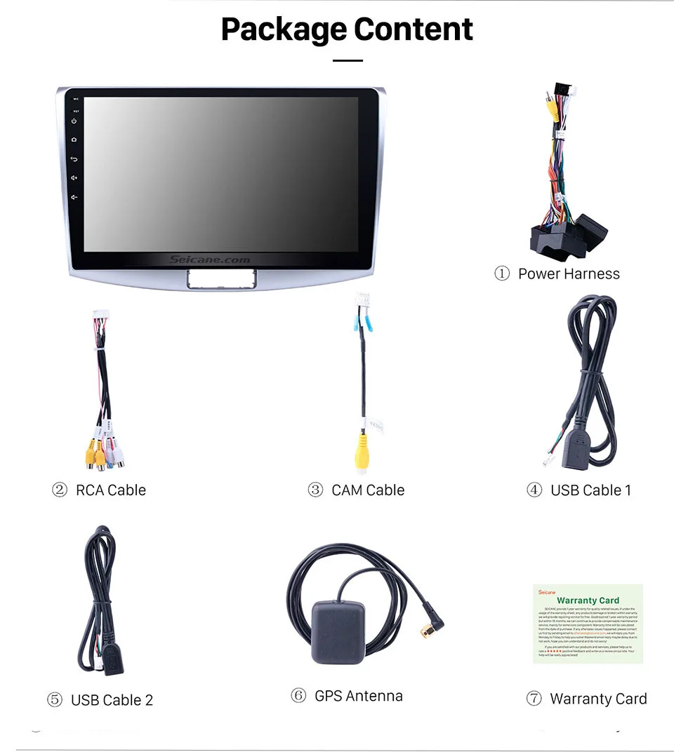 Sale Clearance Seicane 10.1"Android 8.1 2Din Auto Radio Stereo GPS Navigation for 2012 2013 2014 VW Volkswagen Magotan B7 Bora Golf 6 16