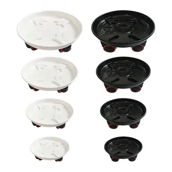 

Removable Plant Caddy Thickened Resin Plastic Round Rolling Potted Plant Stand With Universal Wheels Heavy Duty Flower Pot Rack