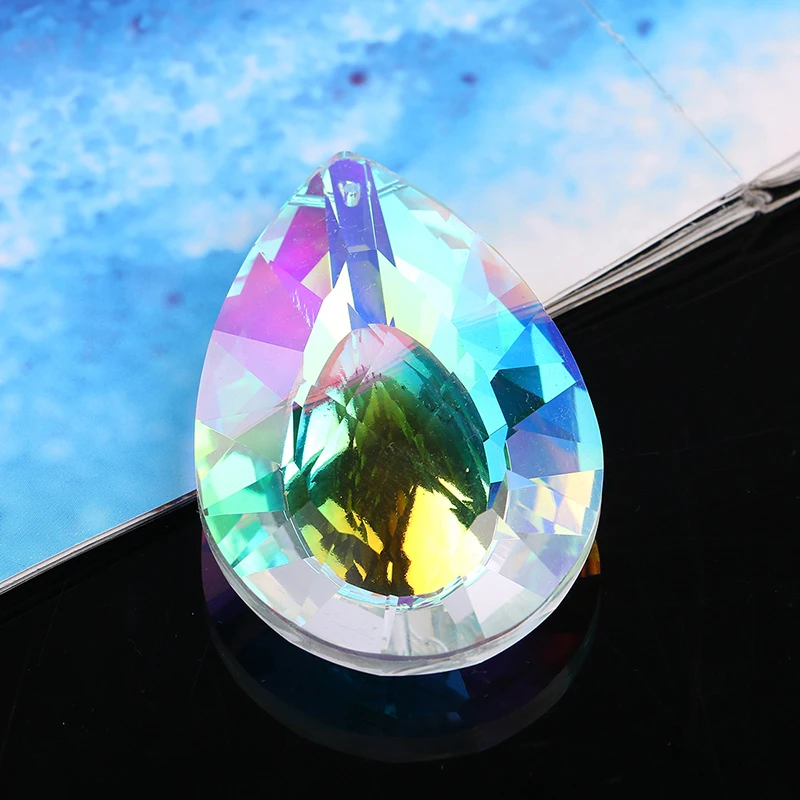 H& D 76 мм Подсолнух хрустальная люстра части лампы Призма Висячие Подвески в форме капли солнцезащитный Ловец Свадебный домашний орнамент