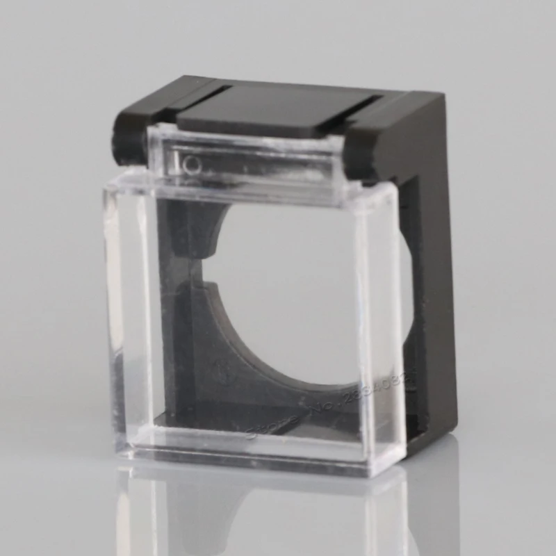 

16mm mounting hole protect cover button switch square rectangle protective cover clear plastic for LA16 Guard dust cover box