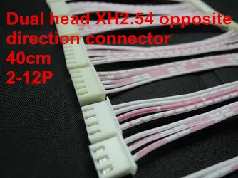 

10pcs/lot 40cm XH red white ribbon cable dual head opposite direction XH2.54 2P 3P 4P 5P 6P 7P 8P 9P 10P 11P 12P connector