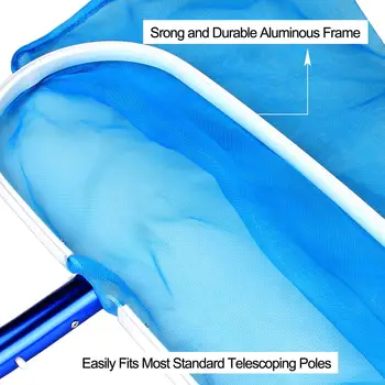 

Heavy Duty Deep-Bag Pool Net Pool Skimmer Leaf Skimmer Rake - Fine Mesh Net for Cleaning Pool, Hot Tub, Spa, Removing Leaves &