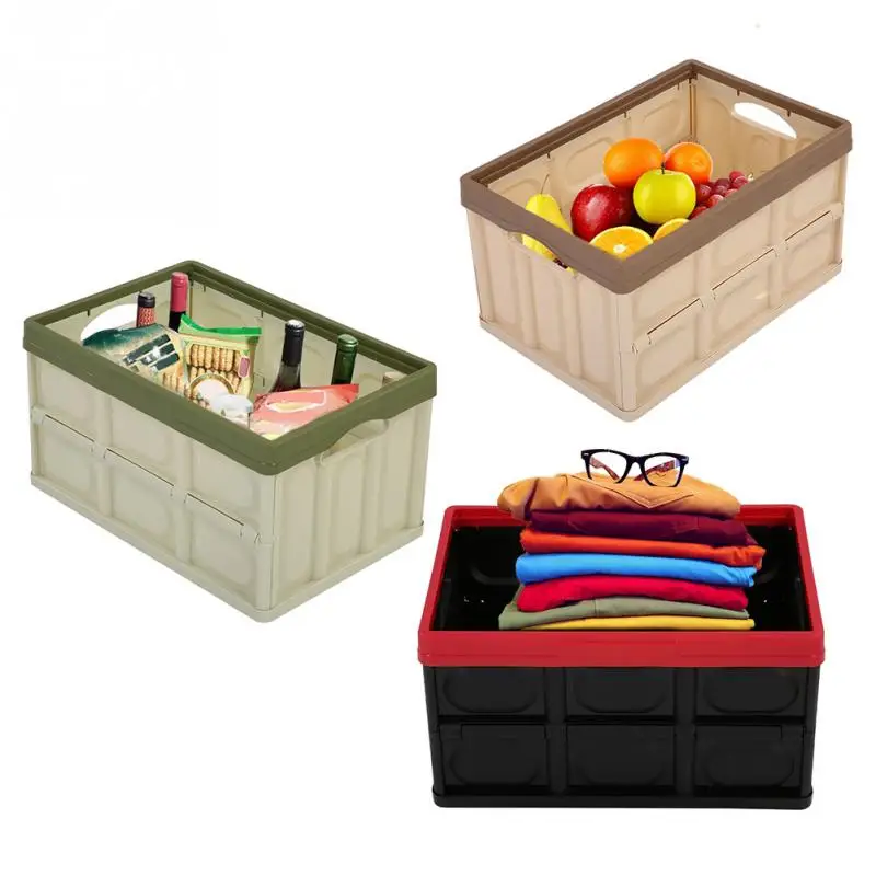 

Car Multi-functional Rear Storage Box Foldable Cubes Bin Box Container Sundries Storage Organizer Car Accessories