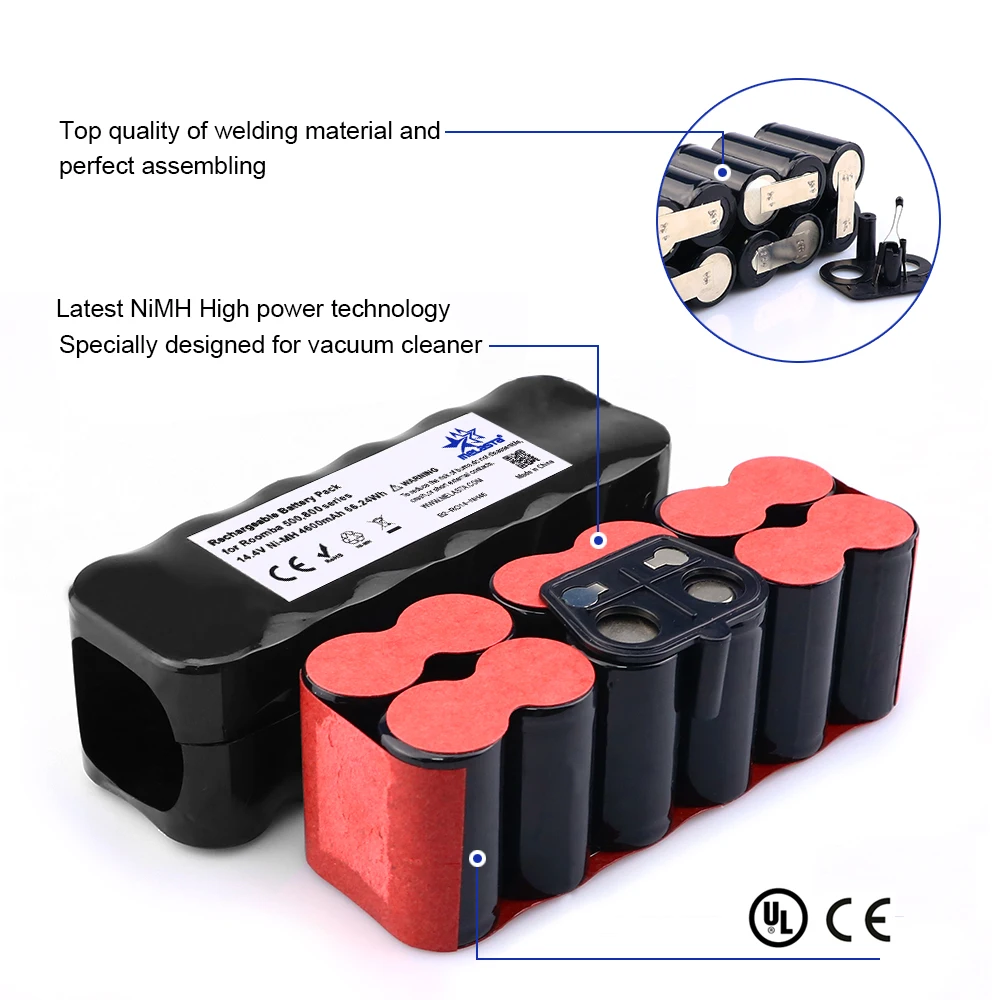 Ceny Aktualizacja pojemność 3.5Ah 14.4V NIMH baterii do iRobot Roomba 500 600 700 800 serii 510 530 550 560 620 650 770 780 870 880 R3