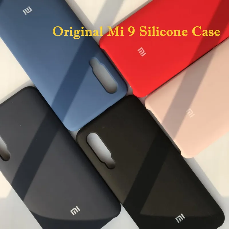 

Original Xiaomi Mi 9 Case Back Liquid Silicone Protective Cover Mi9 Silky Soft-Touch Case Coque Ultra Slim Mobile Phone Bags