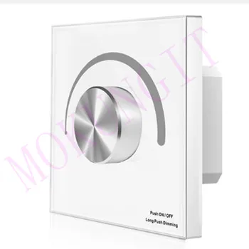 

T1-K Wall Mount Manual Knob Panel Led Dimming Controller for led Single color strip 4A*3CH 12-24VDC CV Dimming Controller T1-K