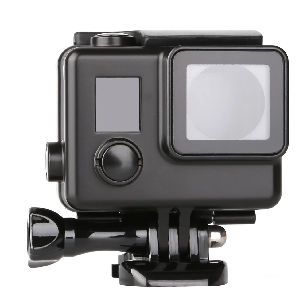 Черный защитный чехол с боковым открытием для Gopro Hero 3 4 + черный серебристый